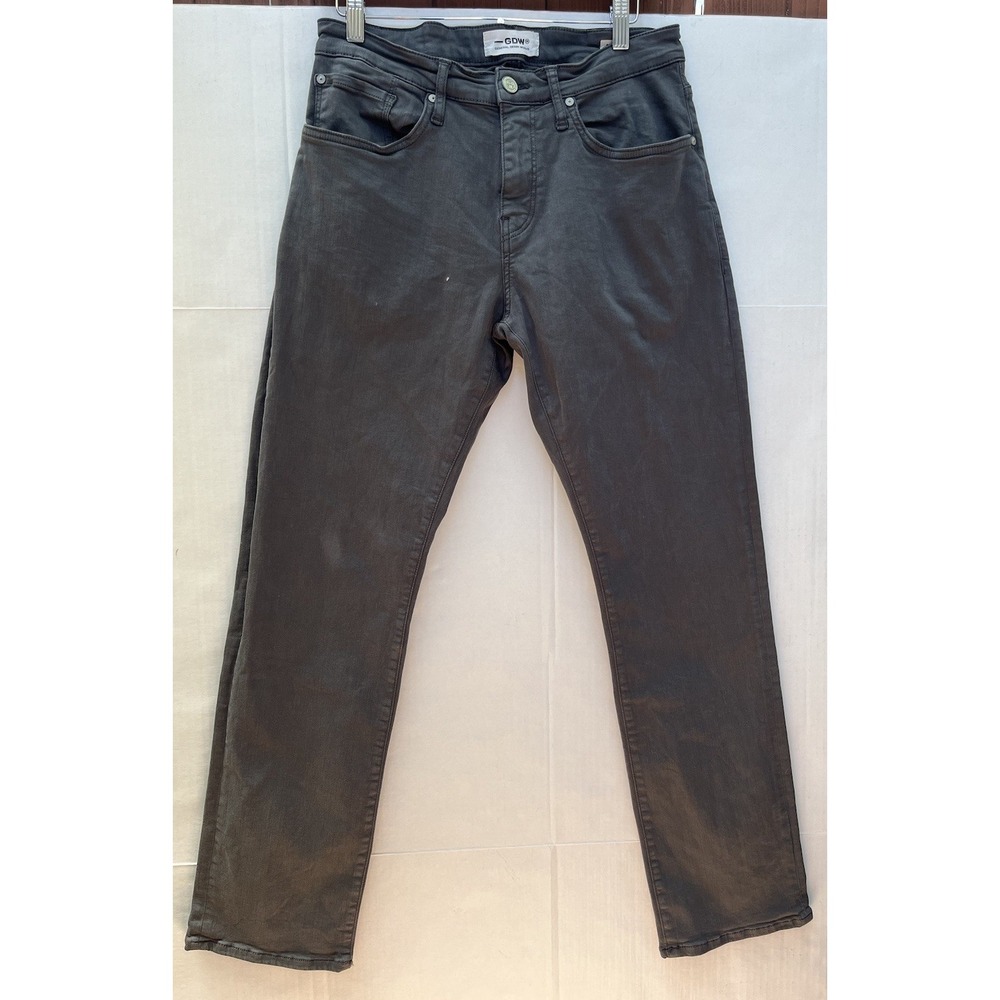 GDW Men's Bridge Slim Fit Jeans Stretch Smoke Brushed Gray Size 31x30